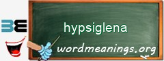 WordMeaning blackboard for hypsiglena